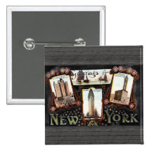 Saludos de Nueva York, vintage Pins