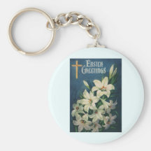 Saludos de Pascua del Victorian del vintage con lo Llavero