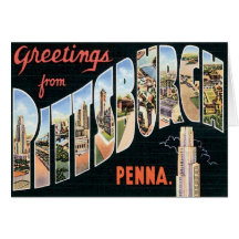 Saludos de Pittsburgh, Pennsylvania Tarjeton