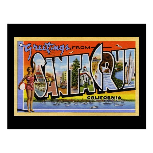Saludos de Santa Cruz California Postal