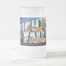 ¡Saludos de Sioux Falls, Dakota del Sur! Retro Tazas