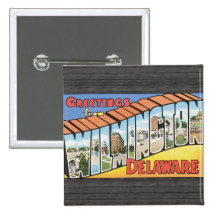Saludos de Wilmington Delaware, vintage Pins