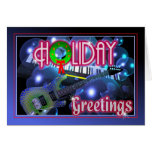 Saludos del día de fiesta - guitarra y teclado tarjetas