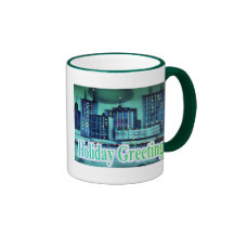 Saludos del día de fiesta taza