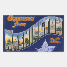 ¡Saludos del Washington DC! Pegatina