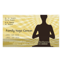 Saludos espirituales de la meditación de la yoga tarjeta de visita