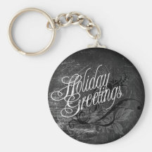 Saludos góticos del día de fiesta llavero personalizado