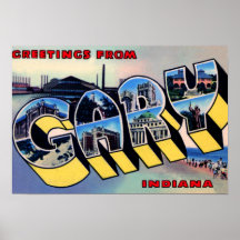 Saludos grandes de la letra de Gary Indiana Poster