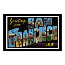 Saludos San Francisco California de la impresión d posters