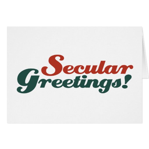 Saludos seculares tarjeton