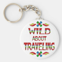 Salvaje sobre viajar llaveros personalizados