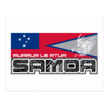 Samoa Muamua Le Atua - bandera de American Samoa/d Postal