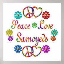 SAMOYEDOS DEL AMOR DE LA PAZ POSTERS
