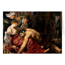 Samson y Delilah, c.1609 Tarjetón