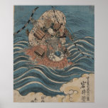 Samurai a caballo circa 1830 posters