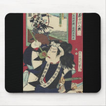 Samurai de consumición del motivo alfombrillas de ratones