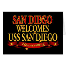 San Diego da la bienvenida a USS San Diego Tarjeton