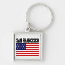 San Francisco, barras y estrellas Llavero