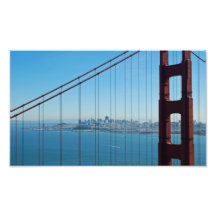 San Francisco céntrico a través de puente Golden G Arte Fotográfico