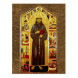 San Francisco de la iconografía medieval de Assiss Tarjeta Postal