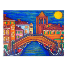 San iluminado por la luna Barnaba, postal de Venec
