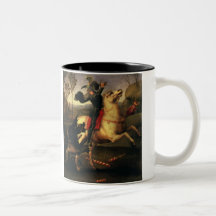 San Jorge que lucha el dragón, Raphael, Raffaello Taza