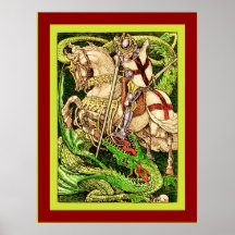 San Jorge y el arte Nouveau del vintage del ~ del  Poster