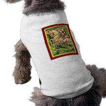 San Jorge y el arte Nouveau del vintage del ~ del  Camiseta De Perrito