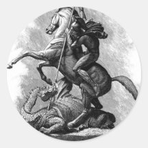 San Jorge y el dragón Etiqueta