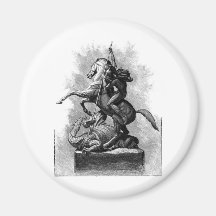 San Jorge y el dragón Imanes De Nevera