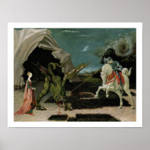 San Jorge y el poster de la impresión del arte del