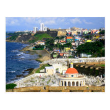 San Juan soleado Puerto Rico Tarjetas Postales