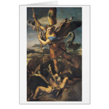 San Miguel que abruma al demonio, 1518 Tarjeta