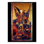 San Miguel Vanguishing el diablo Tarjetón