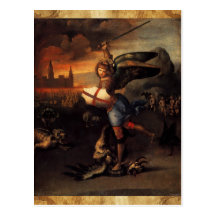 San Miguel y el dragón Tarjeta Postal