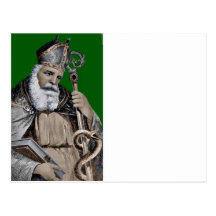 San Patricio con la biblia y el personal Postales