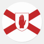 San Patricio para la bandera del escudo de Irlanda Etiquetas Redondas