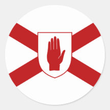 San Patricio para la bandera del escudo de Irlanda Etiquetas Redondas