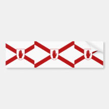 San Patricio para la bandera del escudo de Irlanda Etiqueta De Parachoque
