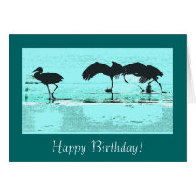 Sandhill Cranes la tarjeta del feliz cumpleaños de
