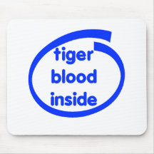 Sangre del tigre dentro tapete de raton