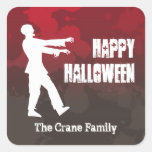 Sangre derramada roja Halloween de la salpicadura  Pegatinas Cuadradases Personalizadas