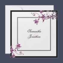 Sangría de la invitación de la boda y floral elega invitaciones