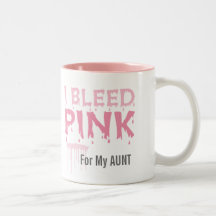 Sangro el rosa para mi conciencia del cáncer de la taza de café