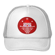Santa abstracto rizado gorros  