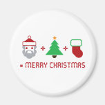 Santa + Árbol + Almacenamiento = Felices Navidad Imán