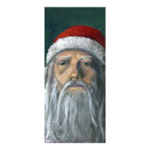 Santa, cara pintada a mano, severa lona personalizada