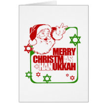 Santa Christmukkah Tarjeta