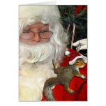 "Santa con las patas de Santa del bebé " Tarjeta