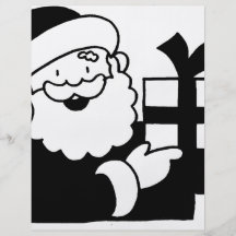 Santa con un presente tarjetones